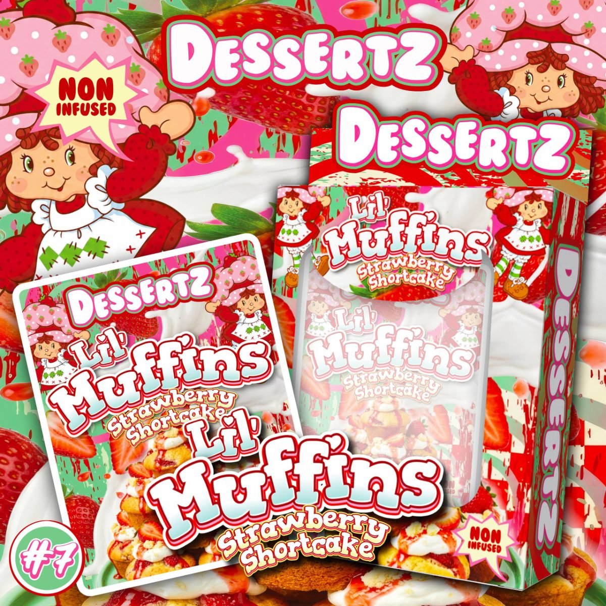 Dessertz Lil Muffins Strawberry Shortcake