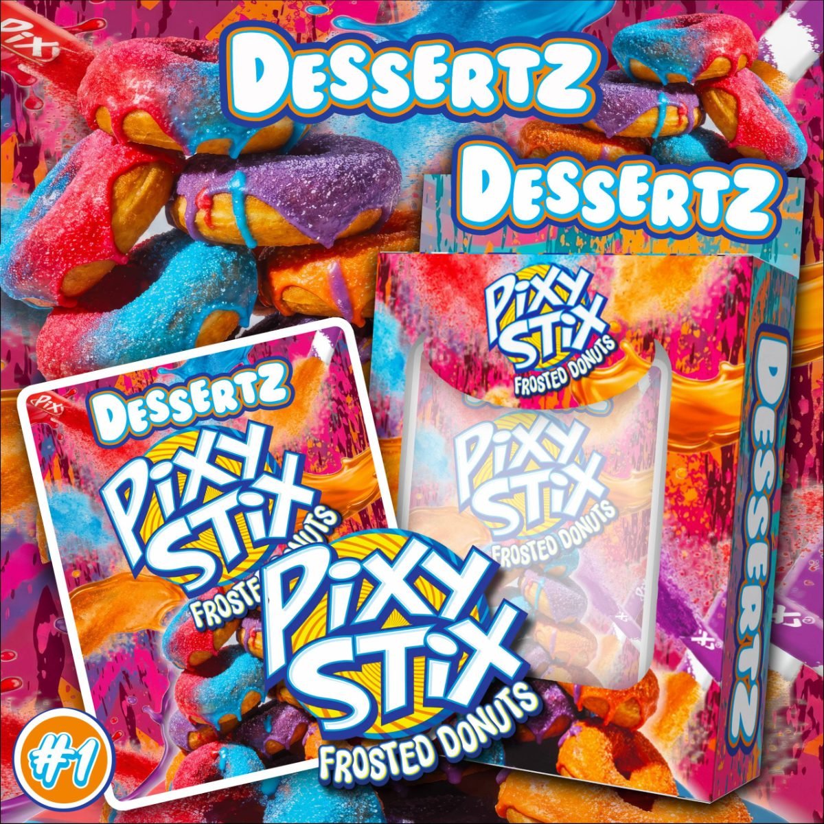 Dessertz Pixie Stix Frozen Donuts